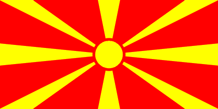 Nasjonalflagg, Makedonia, den tidligere jugoslaviske republikken